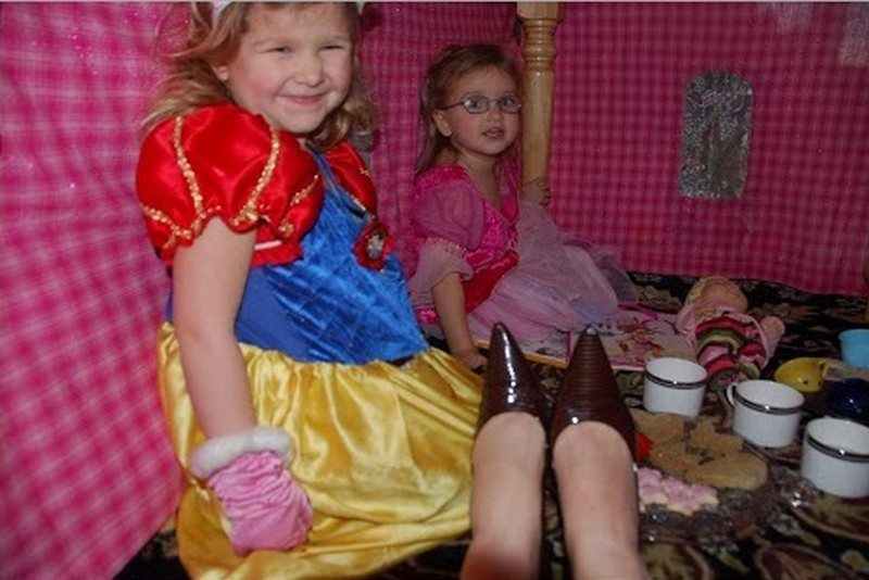 Table Cloth Fort and Tea Party