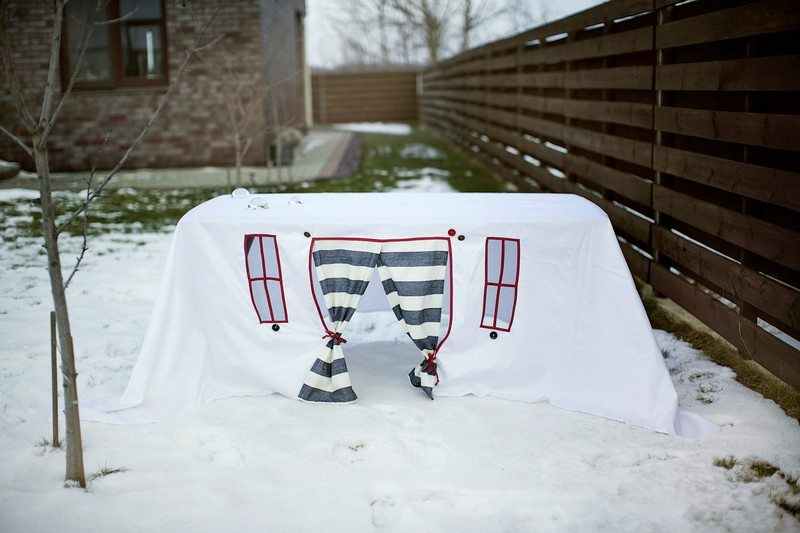 Striped Spring Playhouse Tablecloth