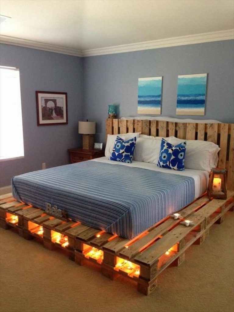 Illuminated Pallet Beds