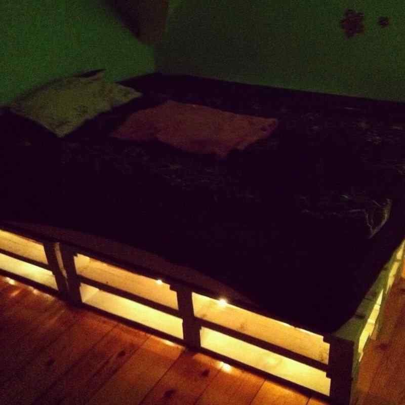 Illuminated Pallet Beds