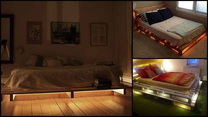 Illuminated Pallet Beds
