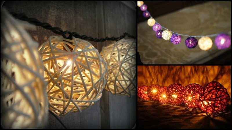 Rattan Ball Patio Lights