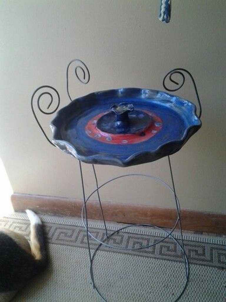 Tomato Cage Bird Bath