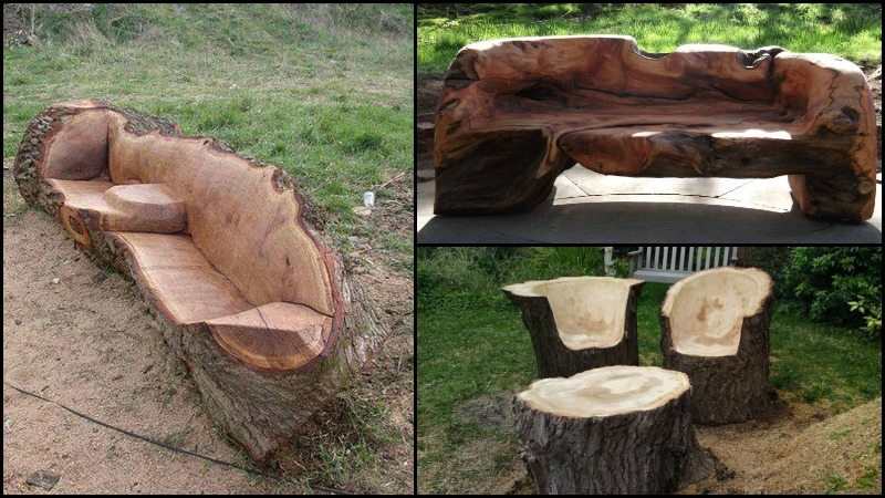Unique Furniture made of Tree Stump Furniture Main Image