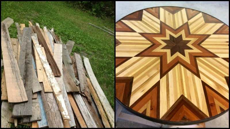 Quilt Tables from Salvaged Wood