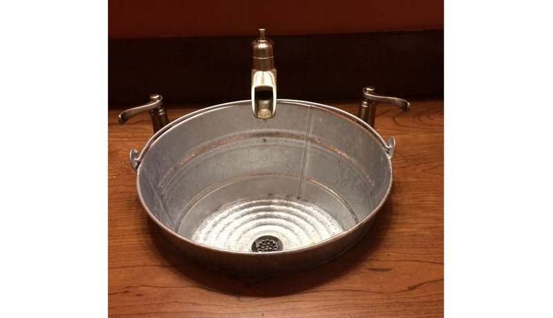 Repurposed Galvanized Buckets and Tubs