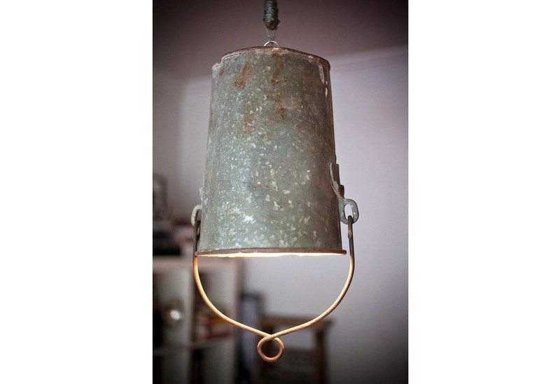 Repurposed Galvanized Buckets and Tubs