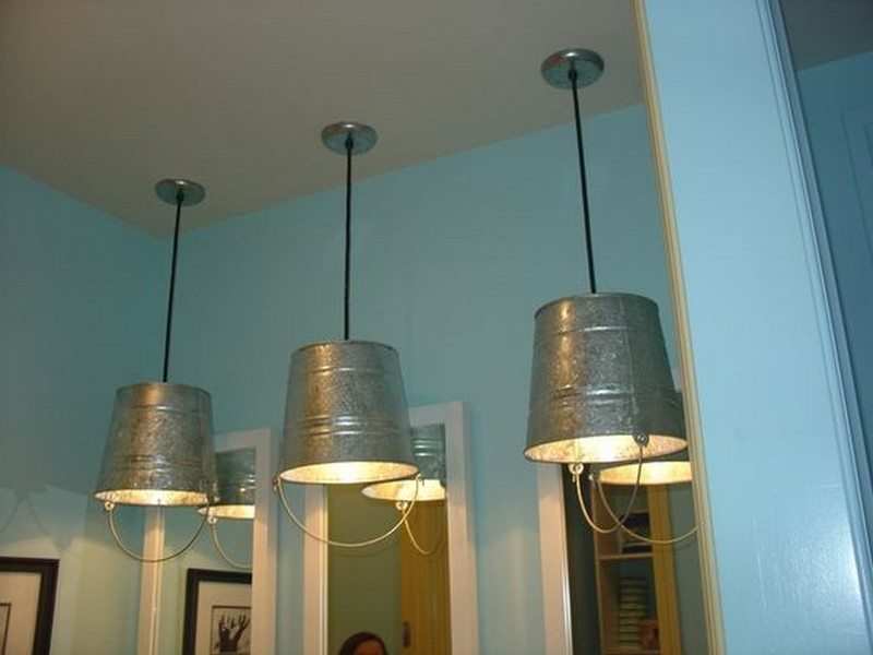 Repurposed Galvanized Buckets and Tubs