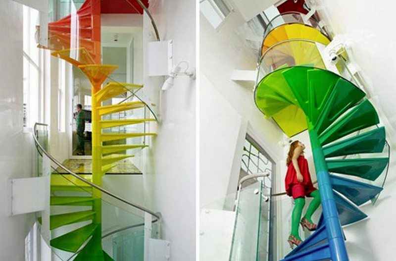 stairs of London Rainbow house