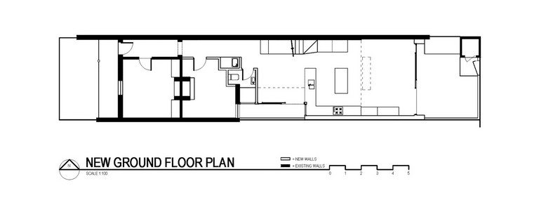 Drawing: The Big Little House in Fitzroy North, VIC, Australia