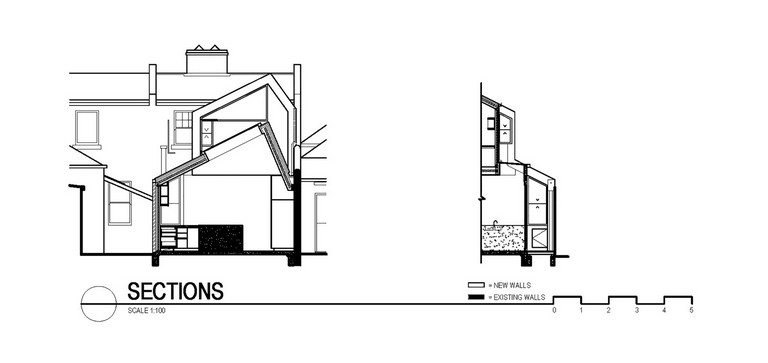 Drawing: The Big Little House in Fitzroy North, VIC, Australia