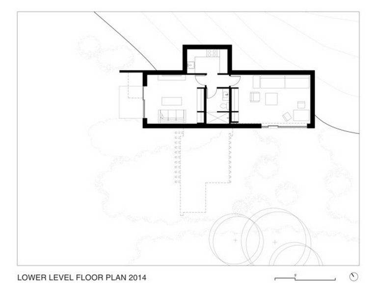 Drawing of the Cabin at Longbranch