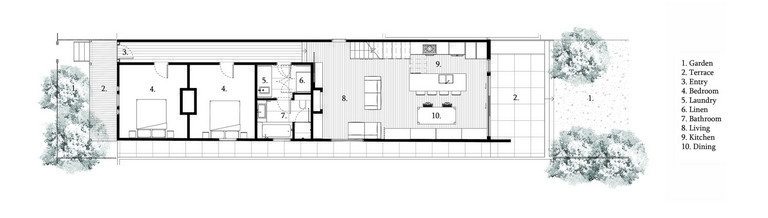 Drawing: A Small Residence in Hawthorn VIC, Australia