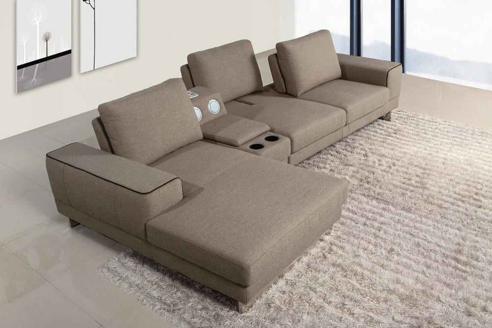 In large, open spaces, you might want to consider a free-floating sectional to create a welcoming seating area.