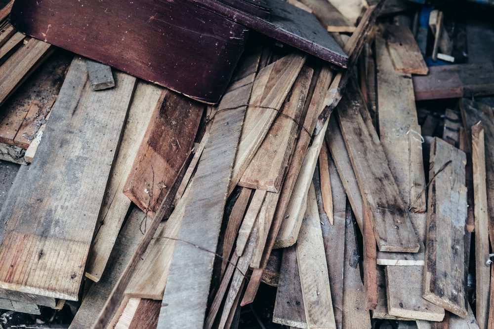An image of salvaged wood parts