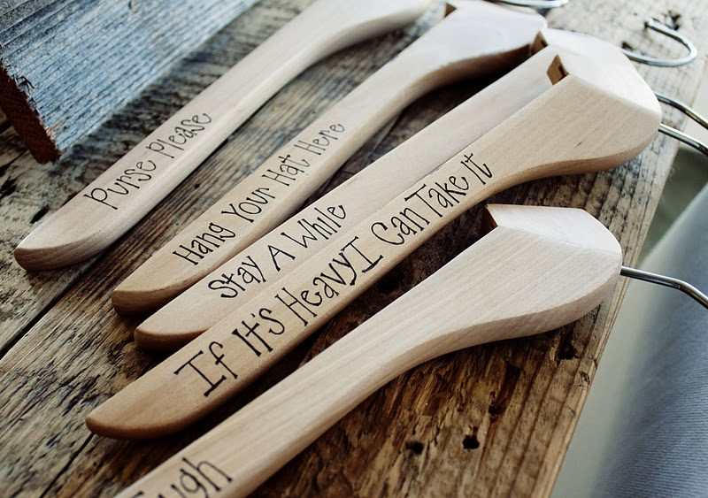Wooden hangers to be used as diy coat rack