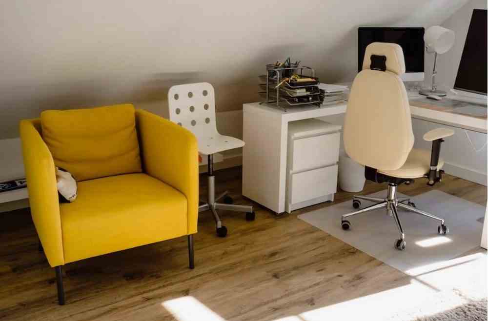 Choosing a chair with right lumbar and arm support will be beneficial.