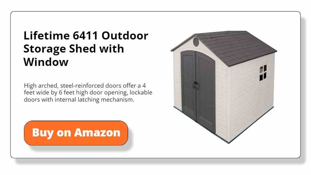 Lifetime 6411 Outdoor Storage Shed with Window