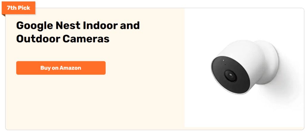 Nest Indoor and Outdoor Cameras