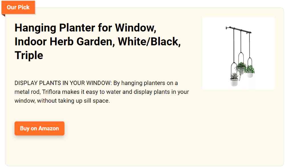 Hanging Planter for Window Indoor Herb Garden 