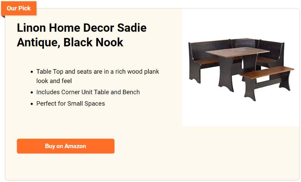 Linon Home Decor sadie antique, black nook