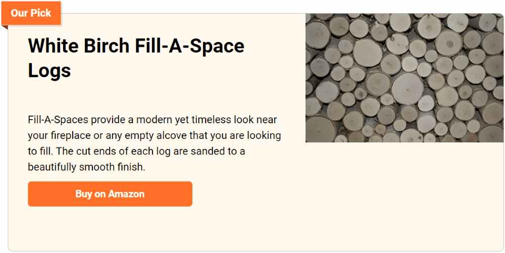 White Birch Fill A Space Logs