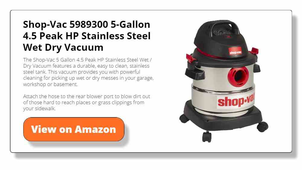 Shop-Vac 5989300 5-Gallon 4.5 Peak HP Stainless Steel Wet Dry Vacuum
