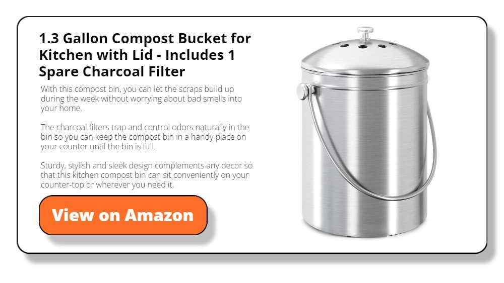 1.3 Gallon Compost Bucket for Kitchen with Lid