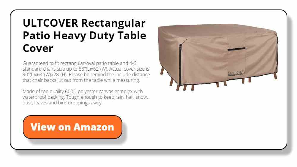 ULTCOVER Rectangular Patio Heavy Duty Table Cover