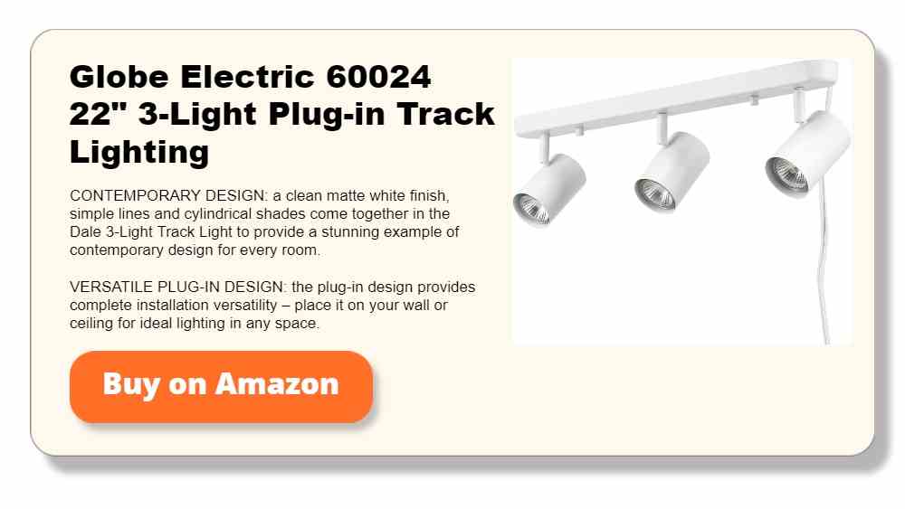 Globe Electric 60024 22_ 3-Light Plug-in Track Lighting