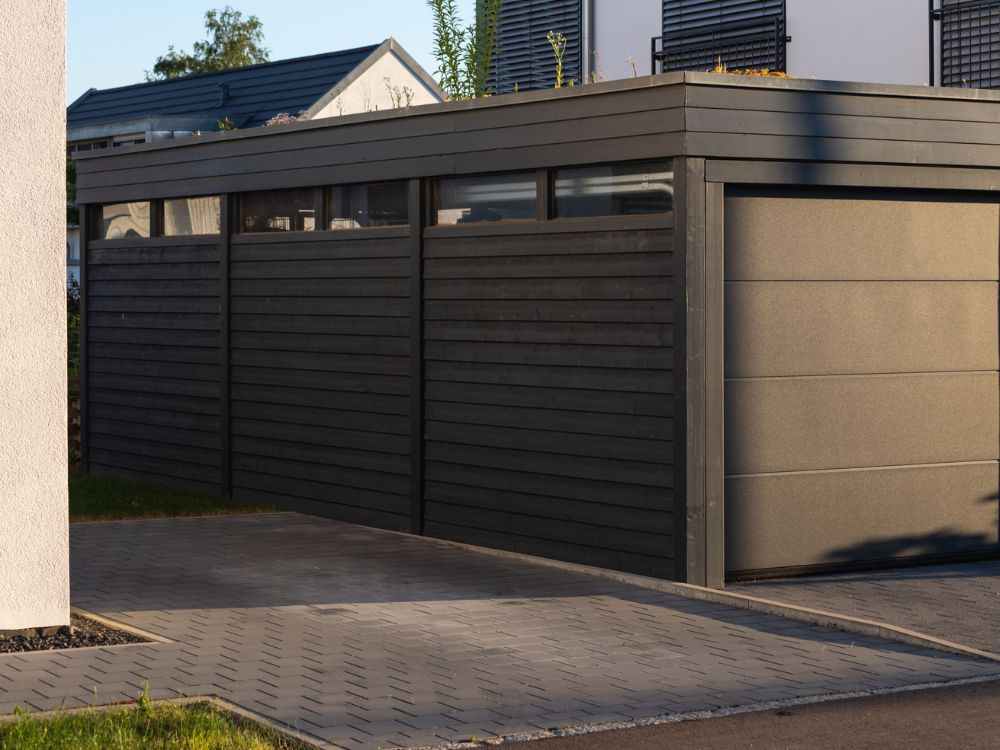 An image of a metal carport for home use.