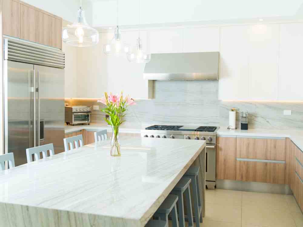 An image of soapstone countertops. 