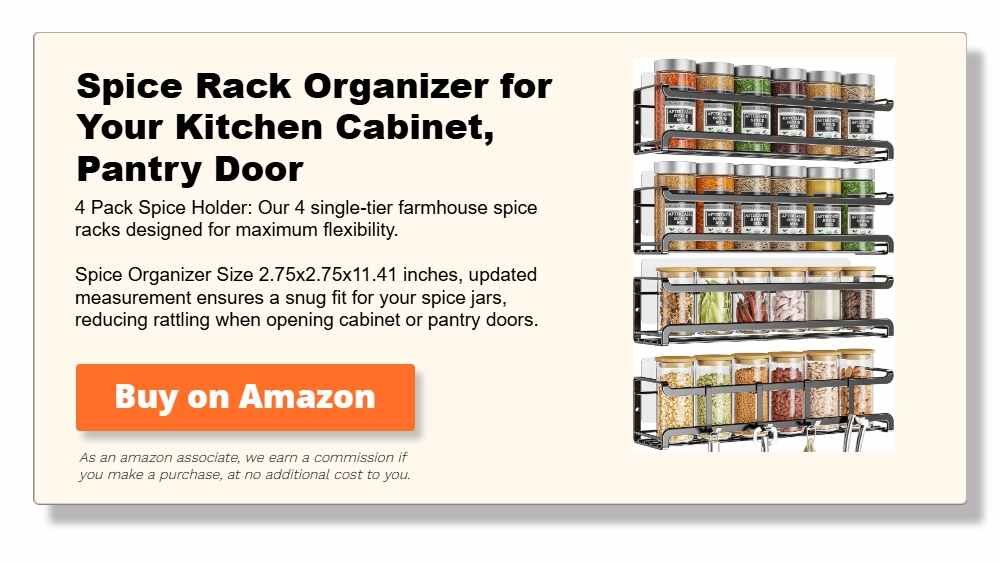 Spice Rack Organizer for Your Kitchen Cabinet, Pantry Door