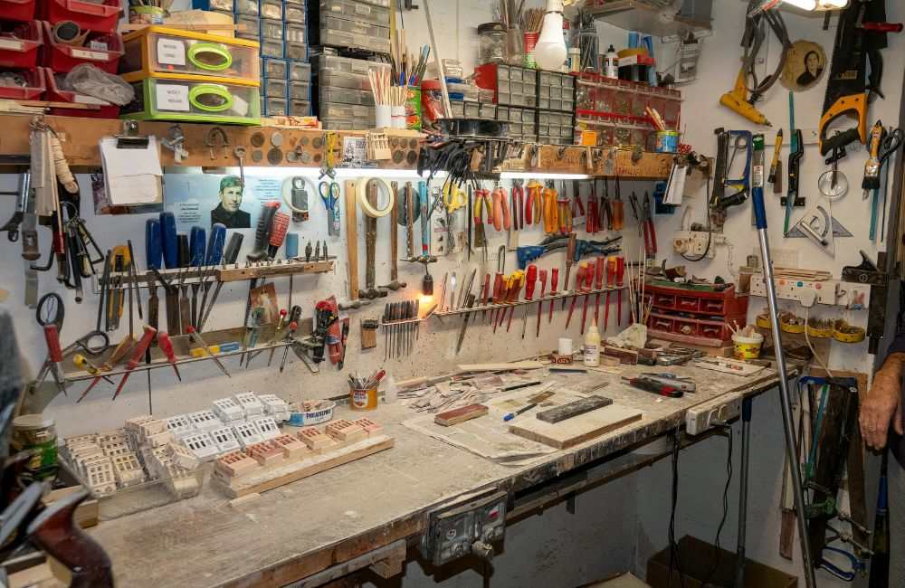 An image of a workshop full of tools.