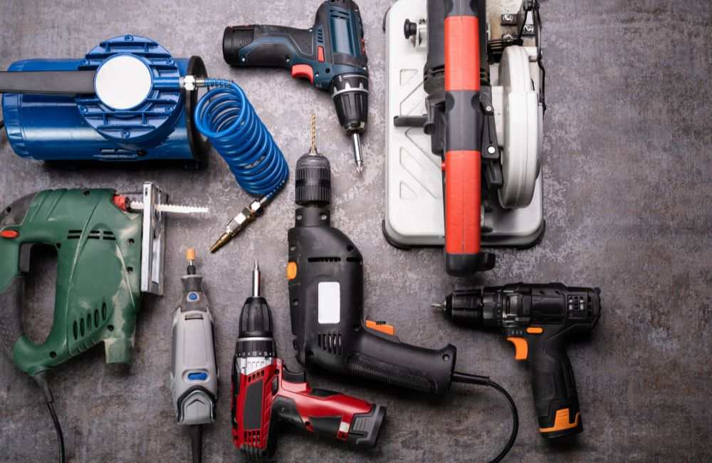 An image of different power tools.
