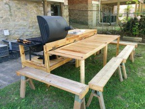 A Great Upcycled Backyard Kitchen