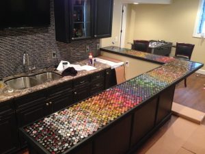 Bottle Cap Bar Top