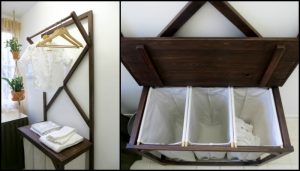 DIY Laundry Hamper with Hanging Rod