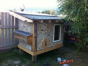 DIY Cordwood Chicken Coop