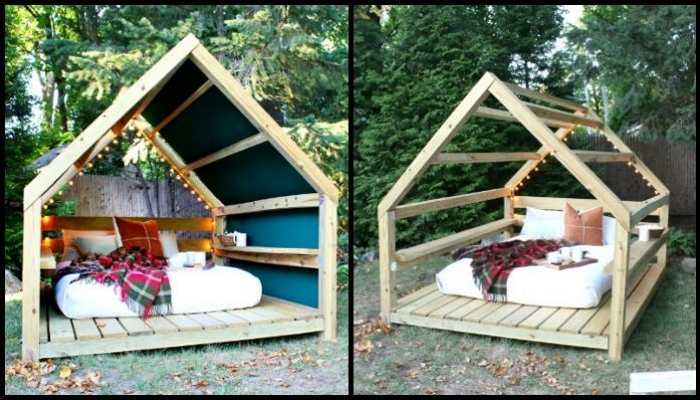 DIY Outdoor Cabana Lounge