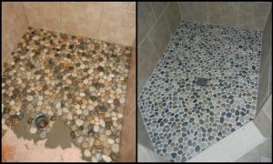 DIY Pebble Shower Floor