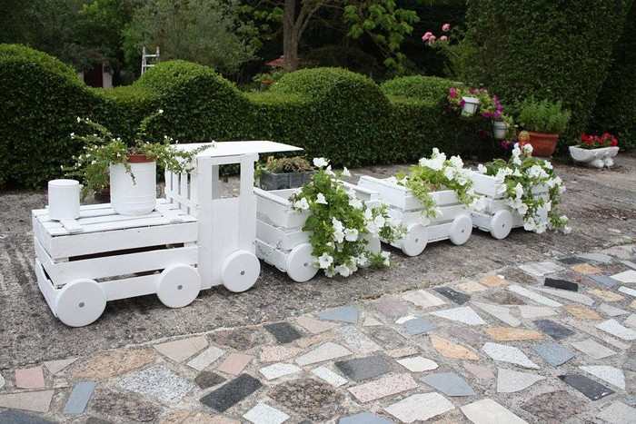 Old Crate Train Planter