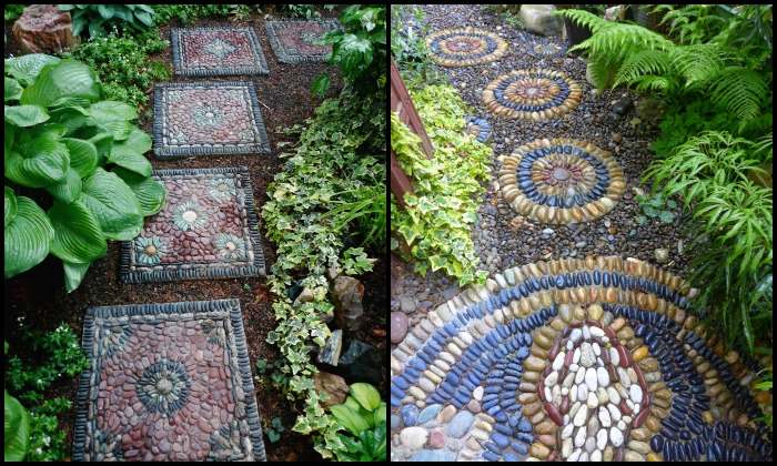 Pebble Mosaic Stepping Stones
