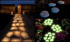 Glow in the dark stepping stones