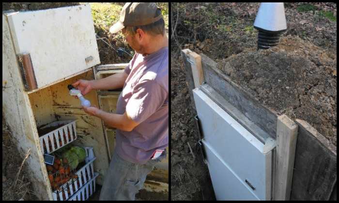 Old Fridge Root Cellar