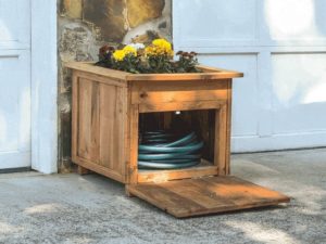 Garden Hose Storage with Planter