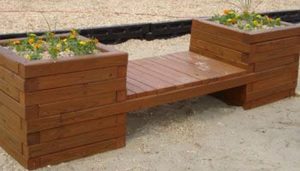 Beautiful DIY Planter Bench For Only $70