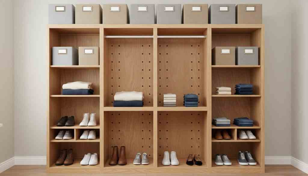 an image of a DIY closet organizer.