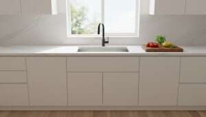 An image of an undermount kitchen sink.