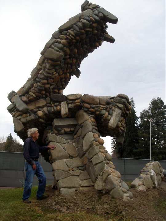 Michael's 100 year old father-in-law admiring the work